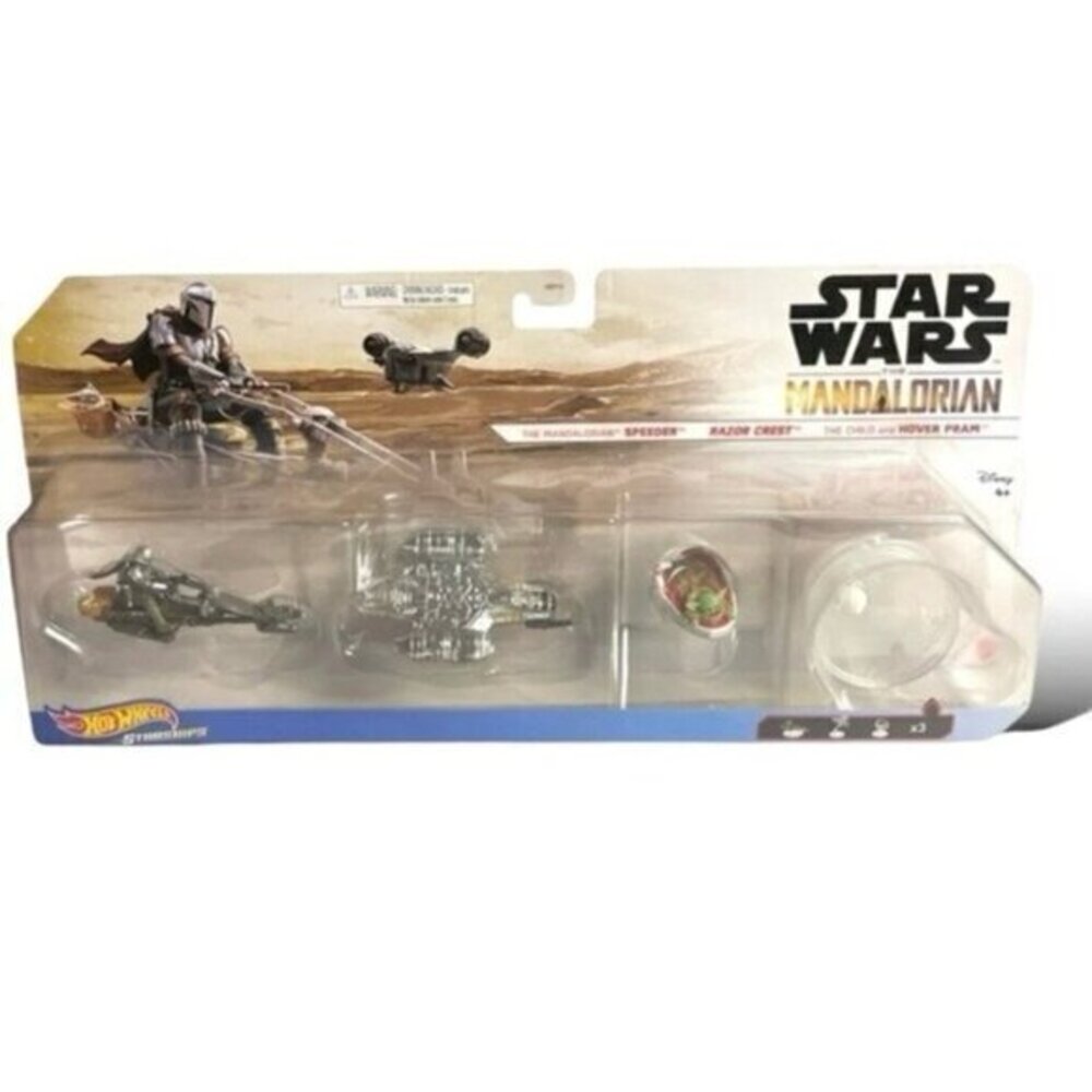 Star Wars Mandalorian Hot Wheels Starships Die Cast Vehicles Set New